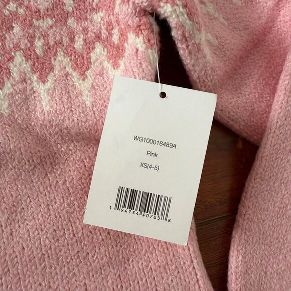 Sugar Moon Pink Ornament Sweater 4-5 - Picture 3 of 5